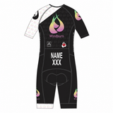 Windburn Harlequin “X” PERFORMANCE Aero Short Sleeve Tri Suit (Name/Country)