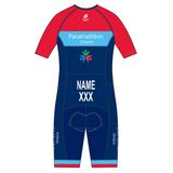 Paratriathlon Ontario PERFORMANCE Aero Short Sleeve Tri Suit (Name & Country)