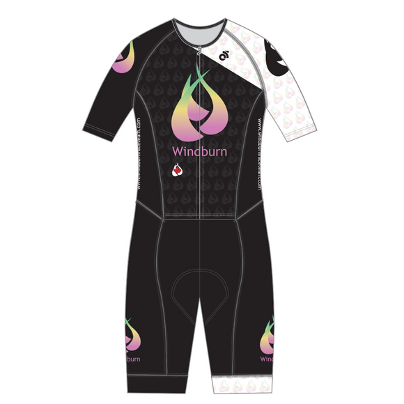 Windburn Harlequin “X” PERFORMANCE Aero Short Sleeve Tri Suit