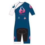 Windburn Magenta "X" PERFORMANCE Aero Short Sleeve Tri Suit